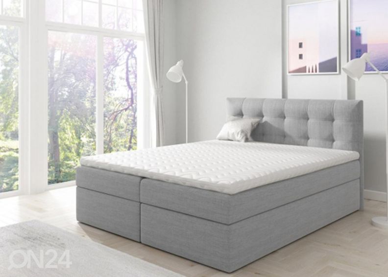 Pesukastiga kontinentaalvoodi Texas 140x200 cm suurendatud