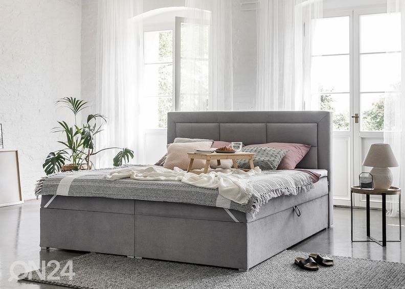 Pesukastiga kontinentaalvoodi Vivian 140x200 cm suurendatud