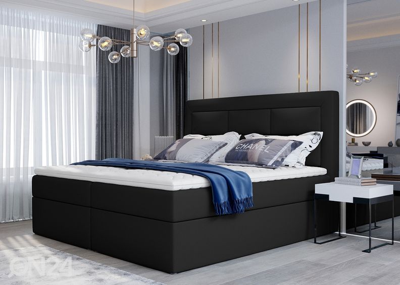 Pesukastiga kontinentaalvoodi Vivian 140x200 cm suurendatud