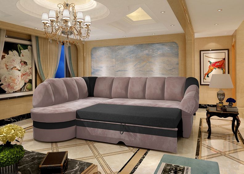 Pesukastiga nurgadiivanvoodi suurendatud