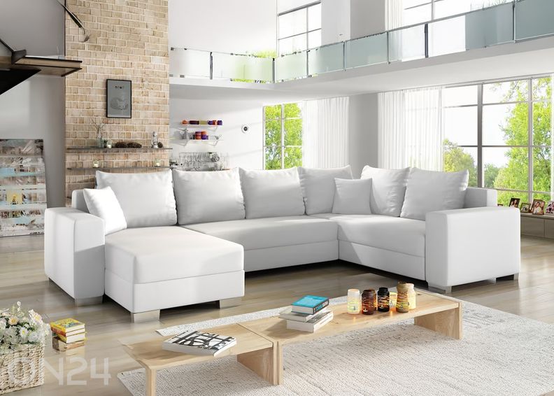 Pesukastiga nurgadiivanvoodi suurendatud