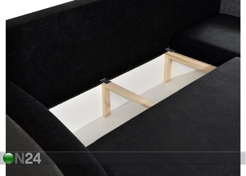 Pesukastiga nurgadiivanvoodi suurendatud