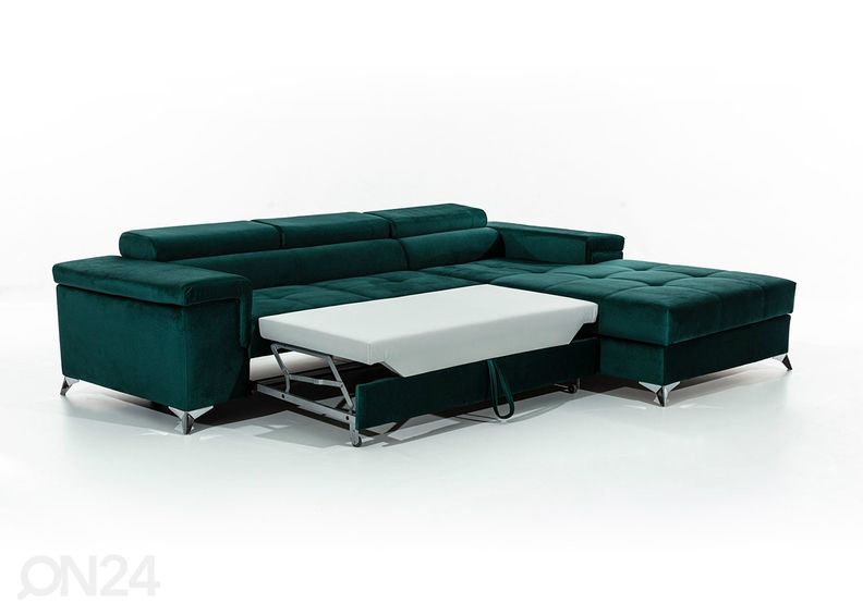 Pesukastiga nurgadiivanvoodi suurendatud