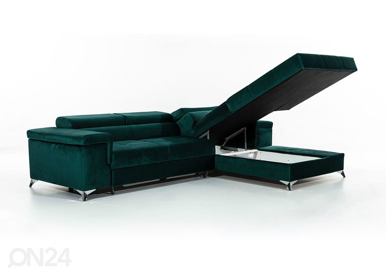 Pesukastiga nurgadiivanvoodi suurendatud