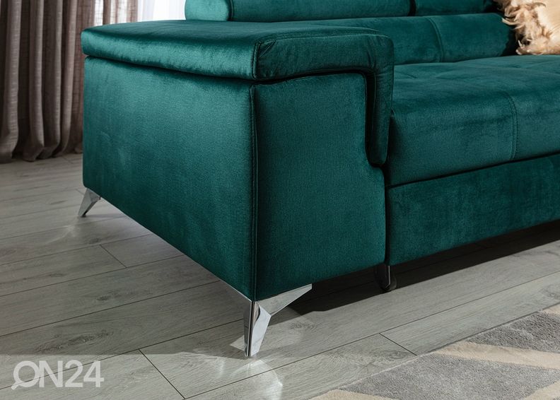 Pesukastiga nurgadiivanvoodi suurendatud