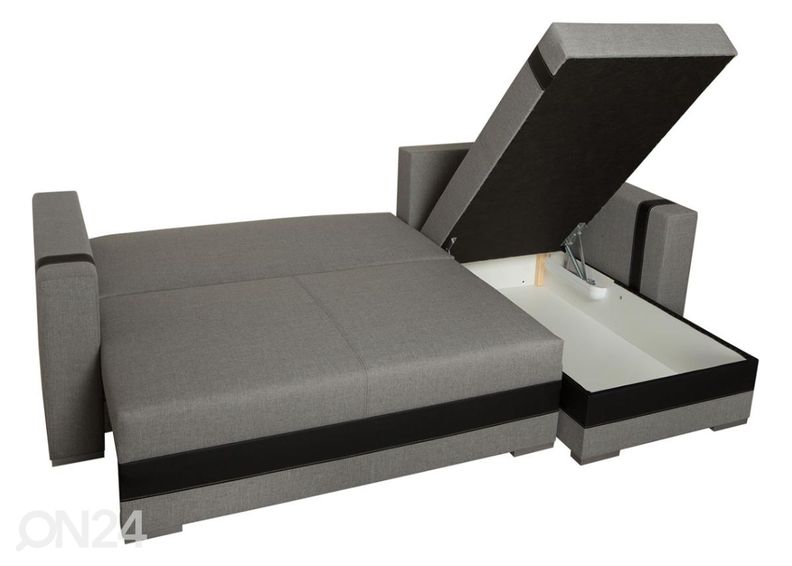 Pesukastiga nurgadiivanvoodi suurendatud