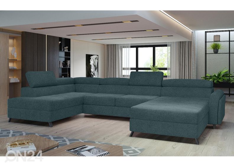 Pesukastiga nurgadiivanvoodi suurendatud