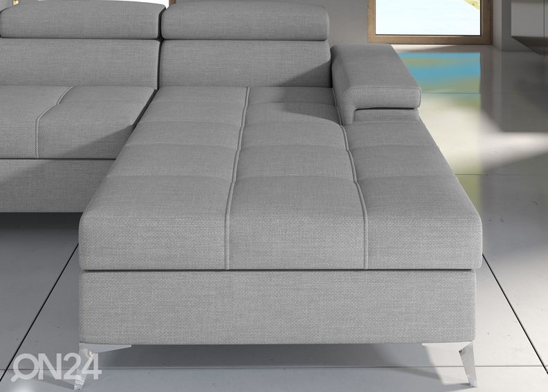 Pesukastiga nurgadiivanvoodi suurendatud