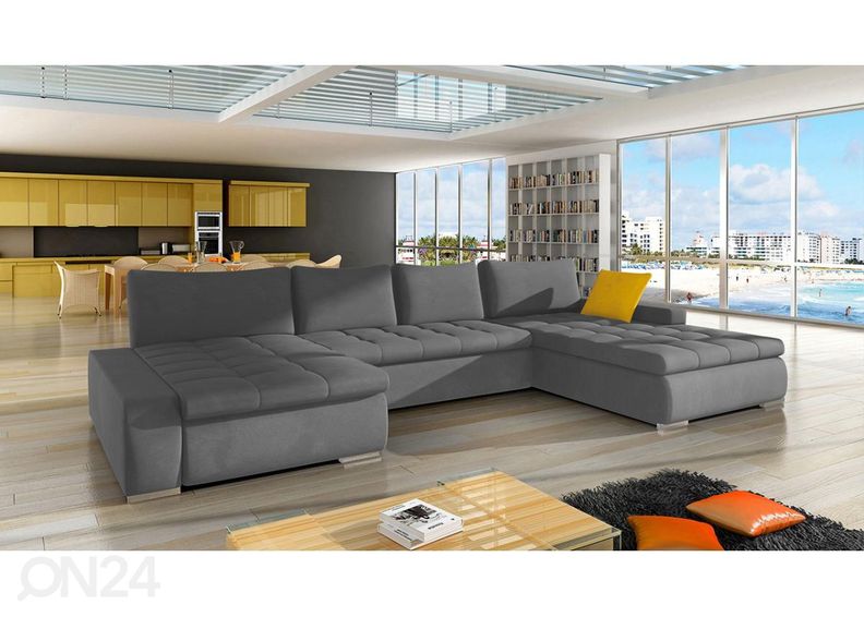 Pesukastiga nurgadiivanvoodi suurendatud