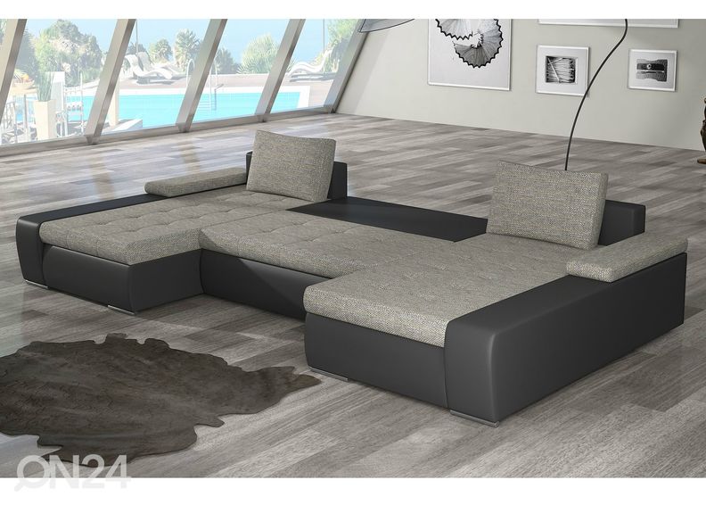 Pesukastiga nurgadiivanvoodi Almeria suurendatud