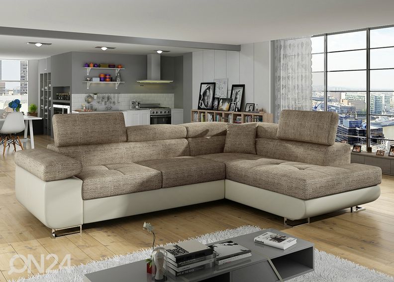 Pesukastiga nurgadiivanvoodi Bremen suurendatud