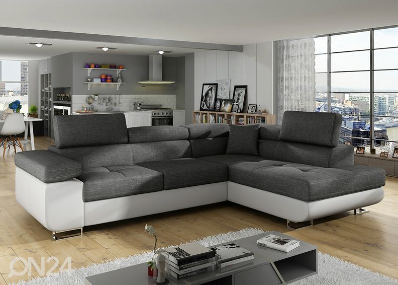 Pesukastiga nurgadiivanvoodi Bremen suurendatud