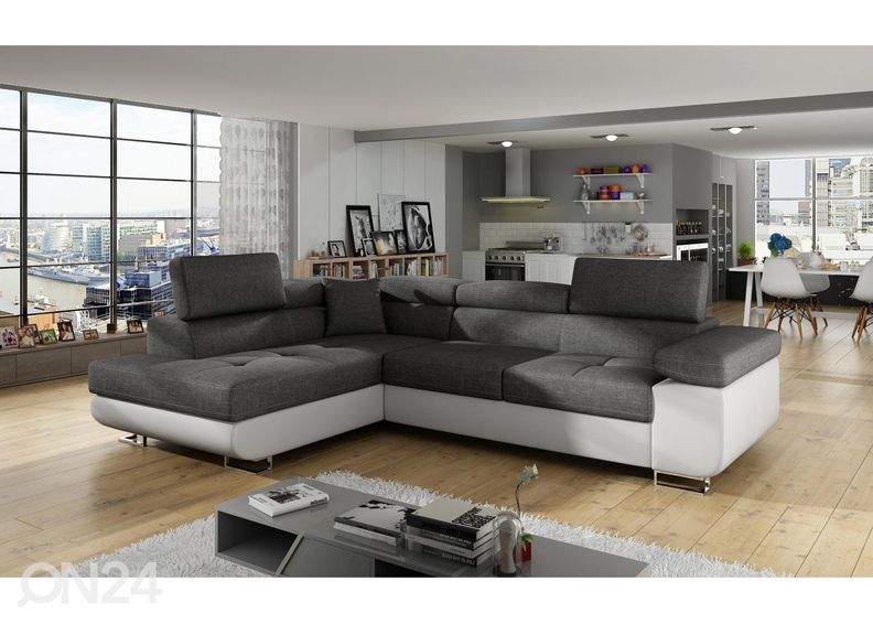 Pesukastiga nurgadiivanvoodi Bremen suurendatud