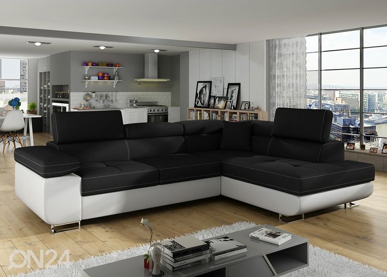 Pesukastiga nurgadiivanvoodi Bremen suurendatud