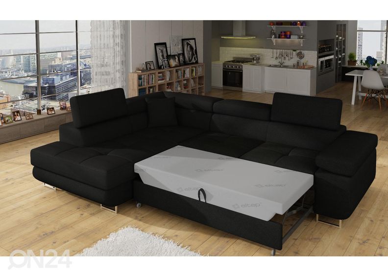 Pesukastiga nurgadiivanvoodi Bremen suurendatud