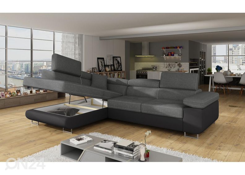 Pesukastiga nurgadiivanvoodi Bremen suurendatud