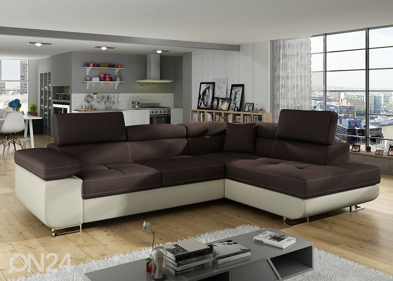 Pesukastiga nurgadiivanvoodi Bremen suurendatud