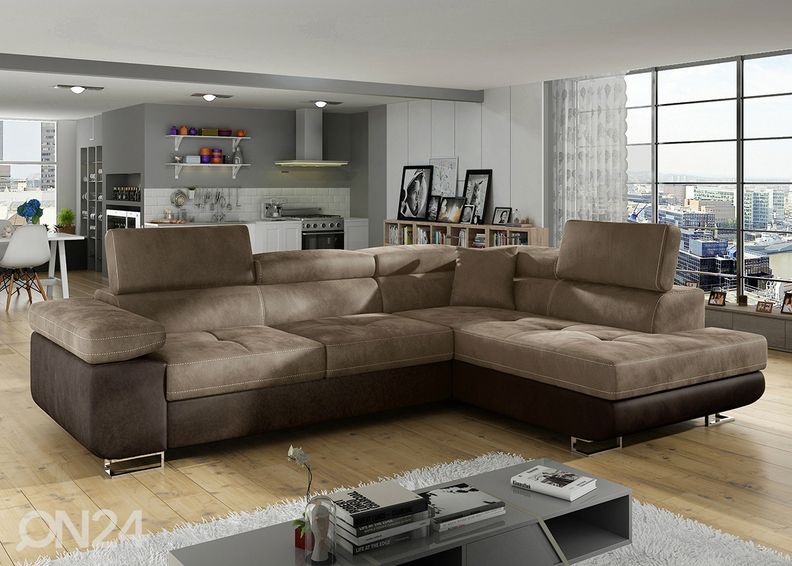 Pesukastiga nurgadiivanvoodi Bremen suurendatud