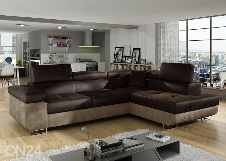 Pesukastiga nurgadiivanvoodi Bremen suurendatud