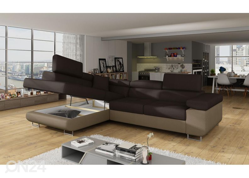 Pesukastiga nurgadiivanvoodi Bremen suurendatud