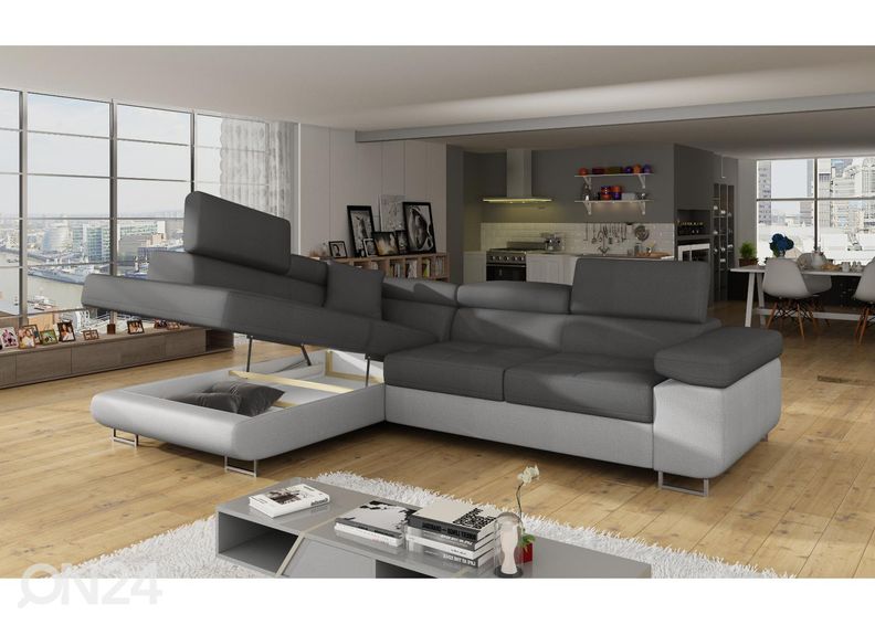 Pesukastiga nurgadiivanvoodi Bremen suurendatud