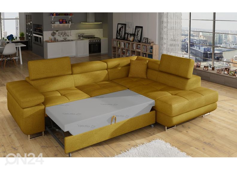 Pesukastiga nurgadiivanvoodi Bremen suurendatud