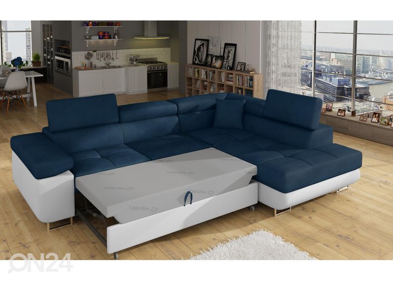 Pesukastiga nurgadiivanvoodi Bremen suurendatud