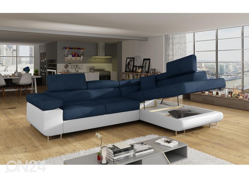 Pesukastiga nurgadiivanvoodi Bremen suurendatud