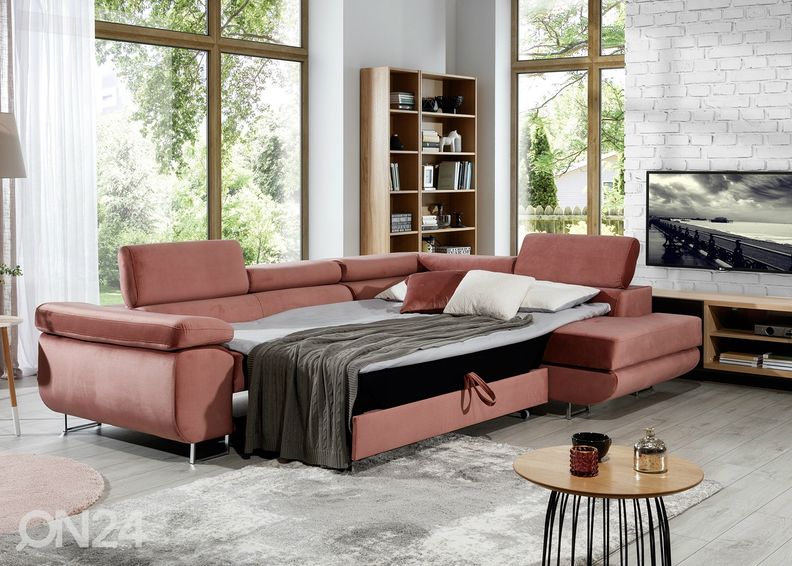 Pesukastiga nurgadiivanvoodi Bremen suurendatud