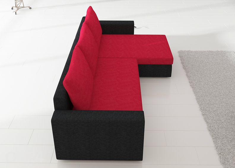 Pesukastiga nurgadiivanvoodi Livonia suurendatud