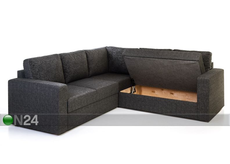 Pesukastiga nurgadiivanvoodi Rowena suurendatud