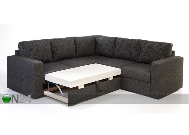 Pesukastiga nurgadiivanvoodi Rowena suurendatud