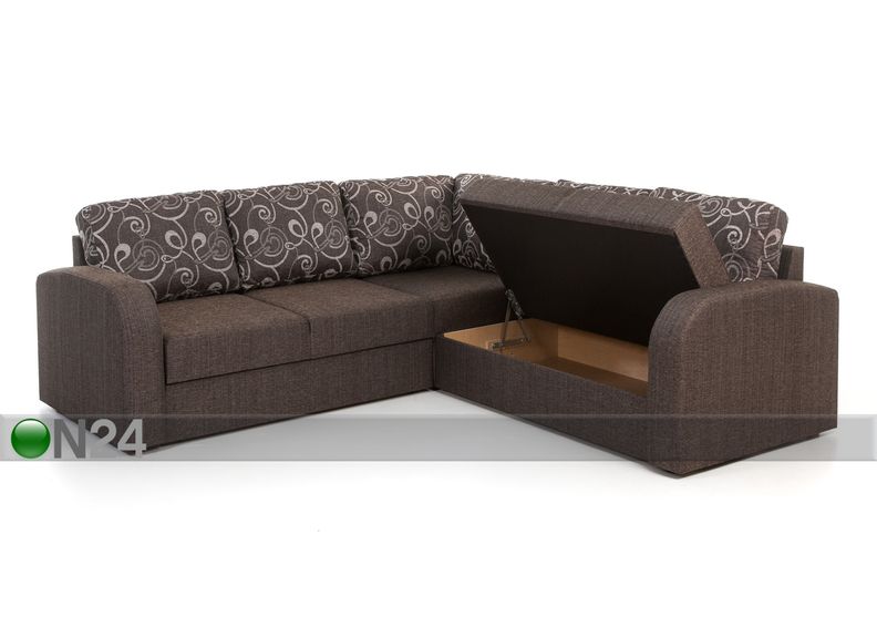 Pesukastiga nurgadiivanvoodi Rowena suurendatud