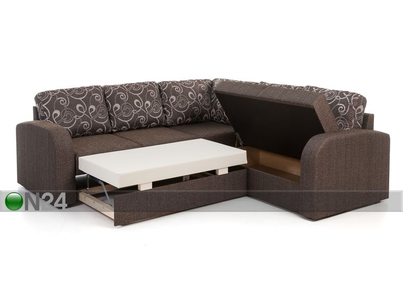 Pesukastiga nurgadiivanvoodi Rowena suurendatud