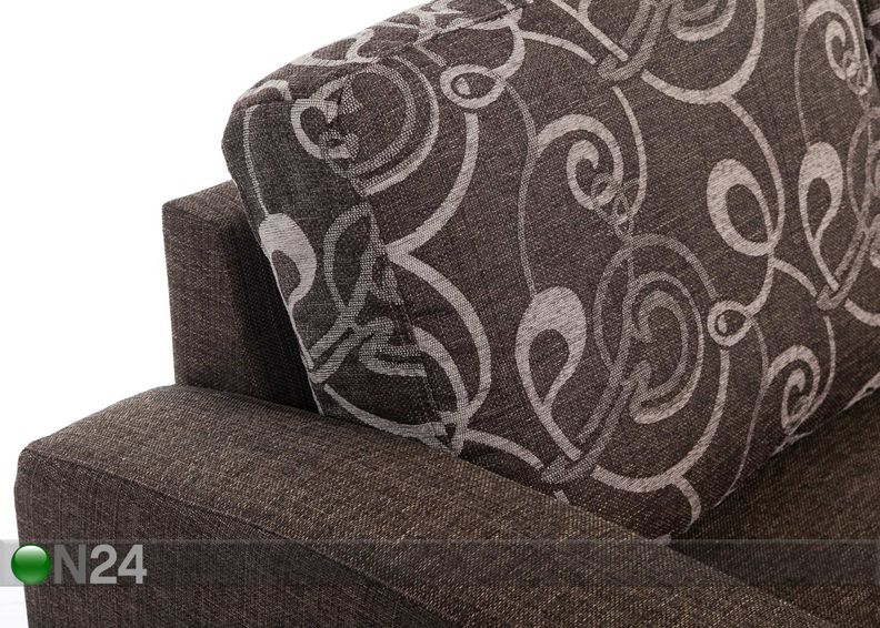 Pesukastiga nurgadiivanvoodi Rowena suurendatud