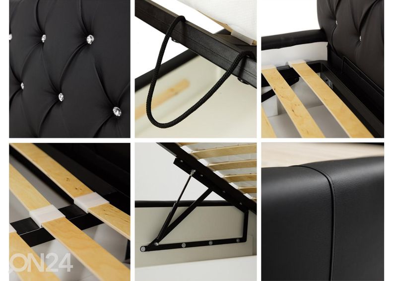 Pesukastiga voodi 140x200 cm suurendatud