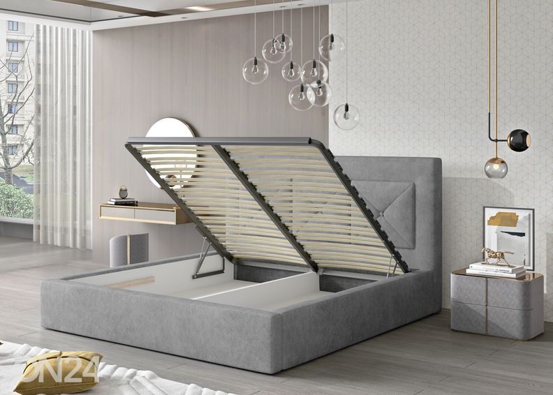 Pesukastiga voodi 140x200 cm suurendatud