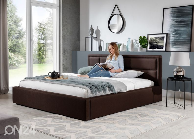 Pesukastiga voodi 140x200 cm suurendatud