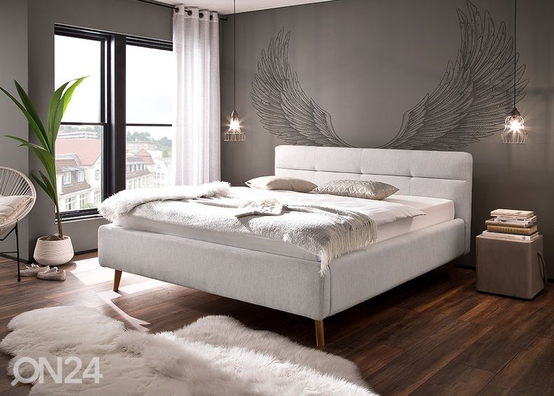 Pesukastiga voodi Lotte 160x200 cm suurendatud