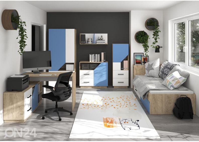 Pesukastiga voodi Pax 90x200 cm suurendatud