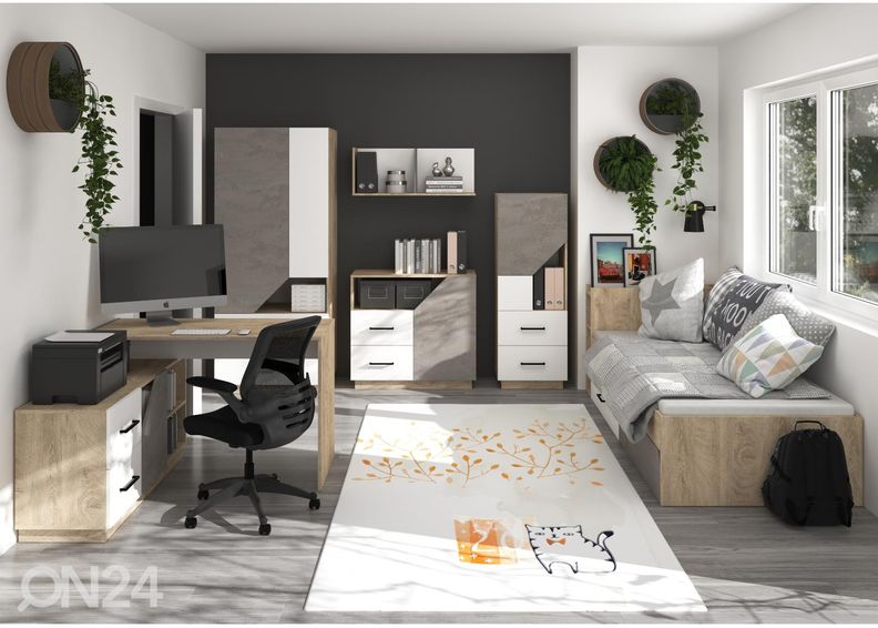 Pesukastiga voodi Pax 90x200 cm suurendatud