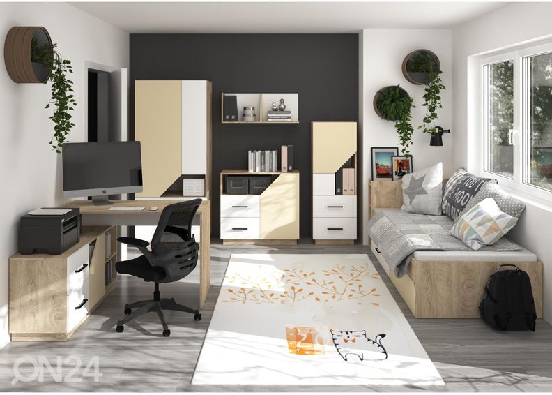 Pesukastiga voodi Pax 90x200 cm suurendatud