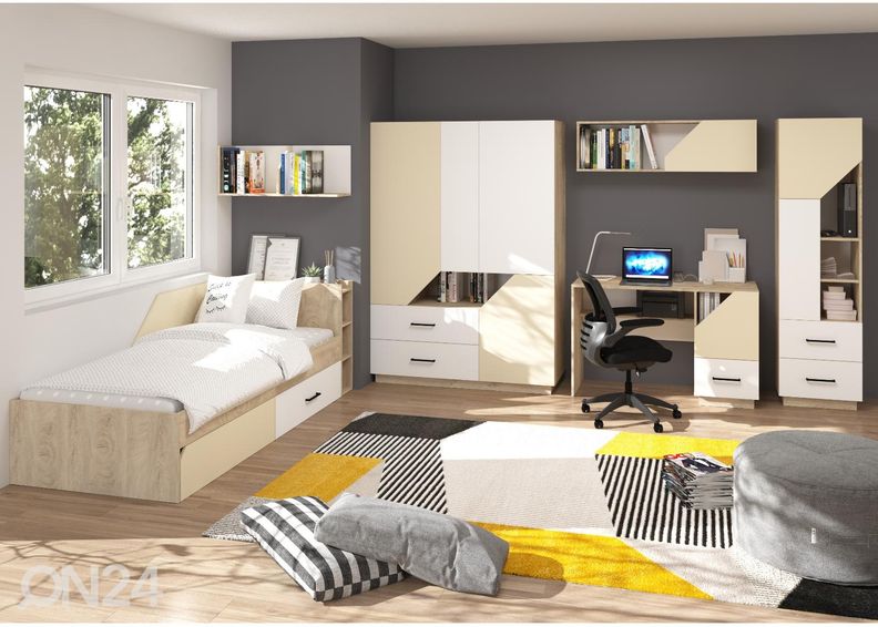 Pesukastiga voodi Pax 90x200 cm suurendatud