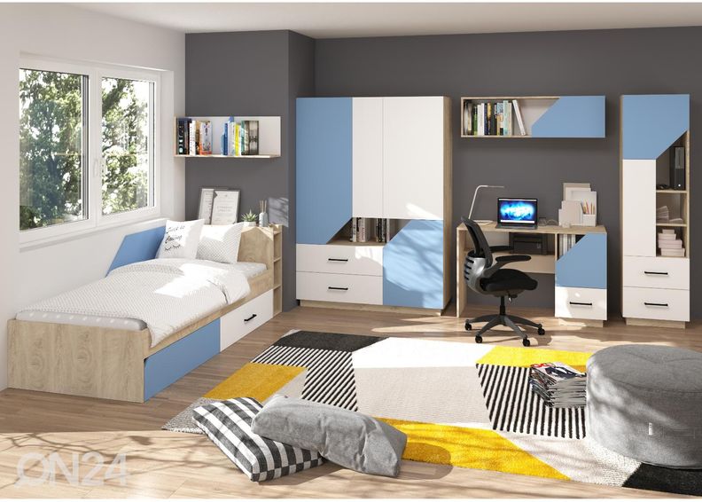 Pesukastiga voodi Pax 90x200 cm suurendatud