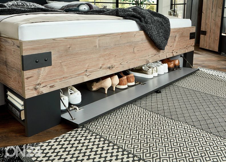 Pesukastiga voodi Stockholm 160x200 cm suurendatud