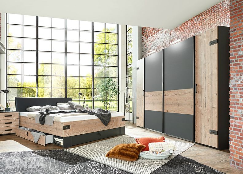 Pesukastiga voodi Stockholm 180x200 cm suurendatud