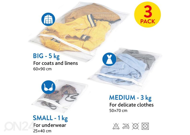 Pesukott ArtMoon Trio Mesh, 3 tk suurendatud