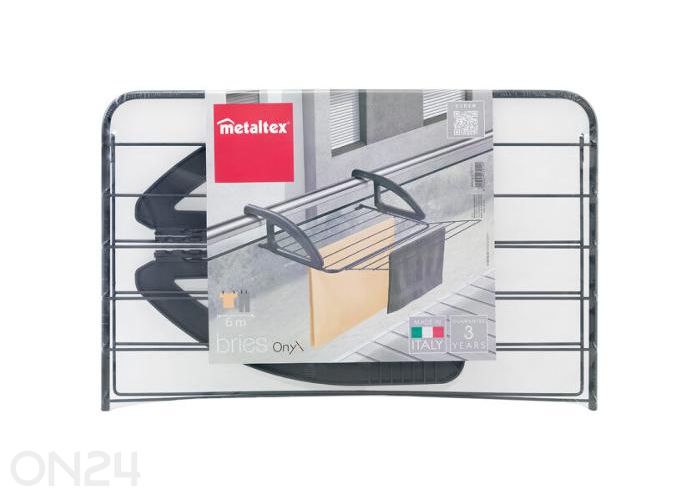 Pesukuivatusrest rõdule Bries Onyx 6 m, must suurendatud