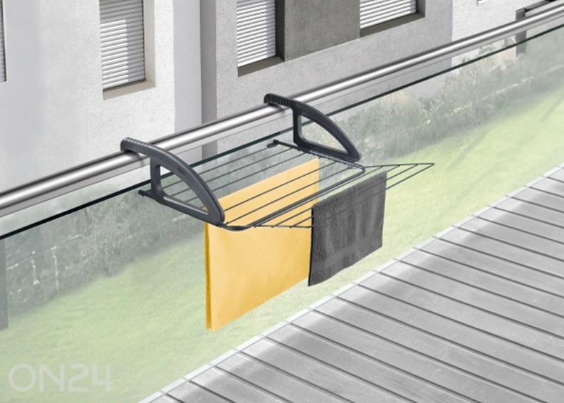 Pesukuivatusrest rõdule Bries Onyx 6 m, must suurendatud