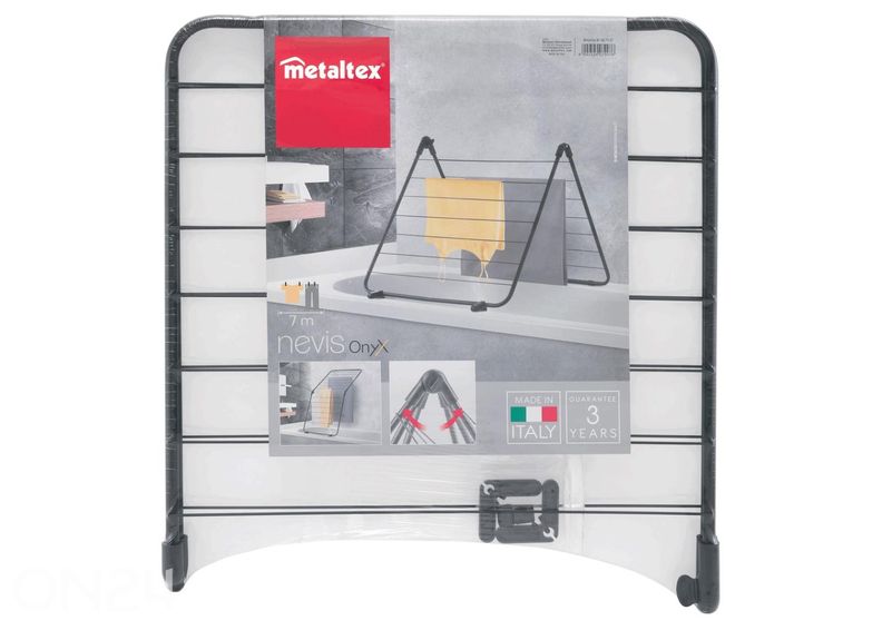 Pesukuivatusrest vannile Nevis Onyx 7 m, must suurendatud